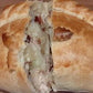 Inside view of Christmas Cornish pasty