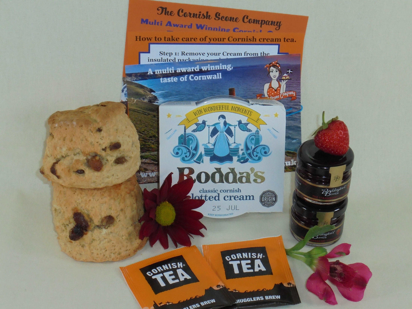 Traditional Cornish Cream Tea For One - The Cornish Scone Company